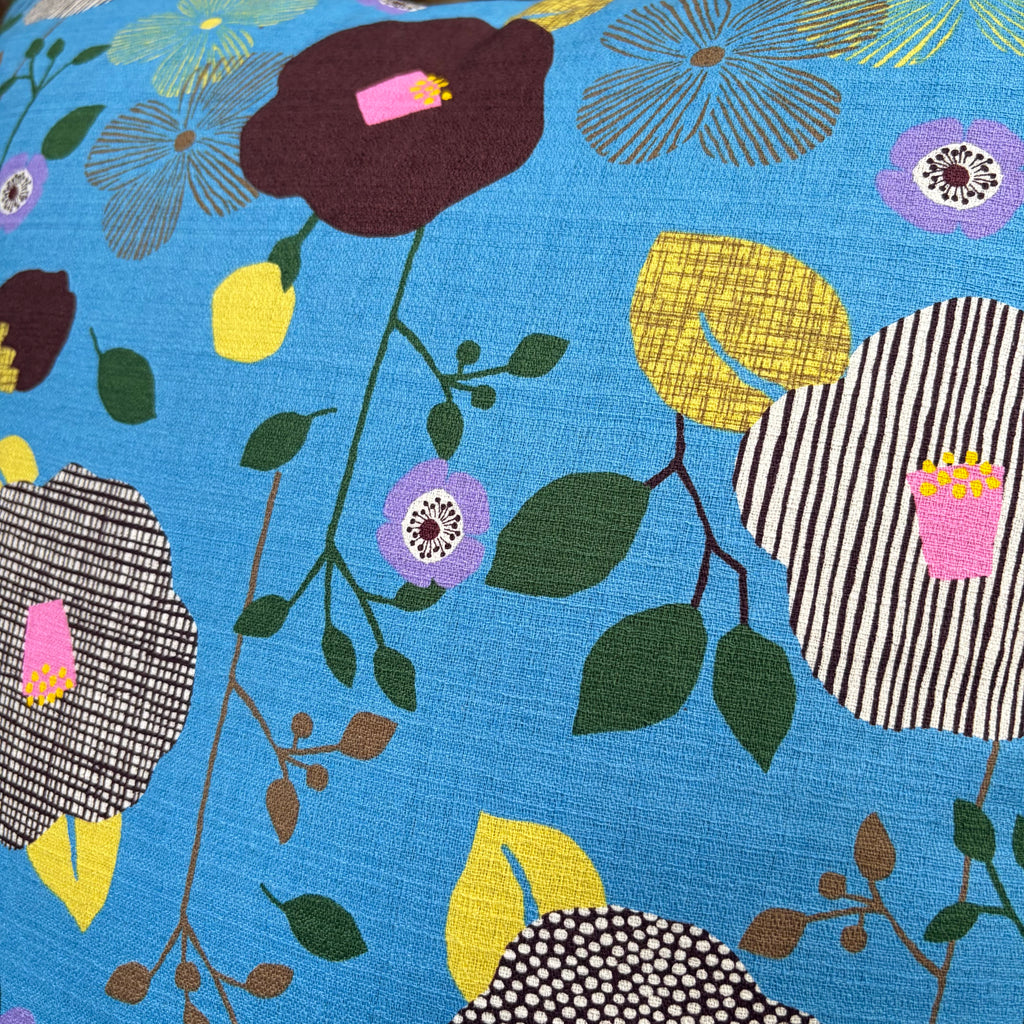 Handmade Kyoto Cotton Throw Pillow Cover : Sky Blue (50x50cm / 20")