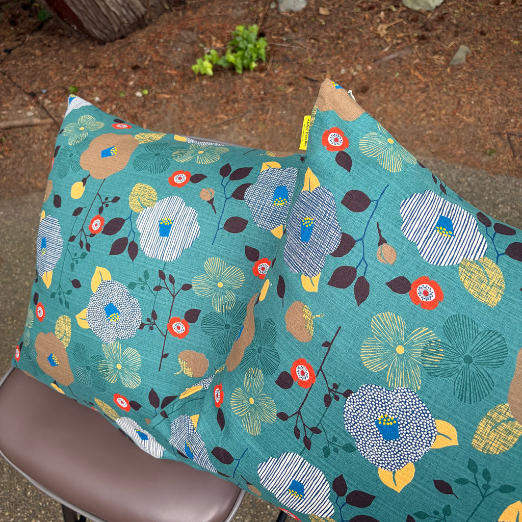 Handmade Kyoto Cotton Throw Pillow Cover : Moss forest (50x50cm / 20")