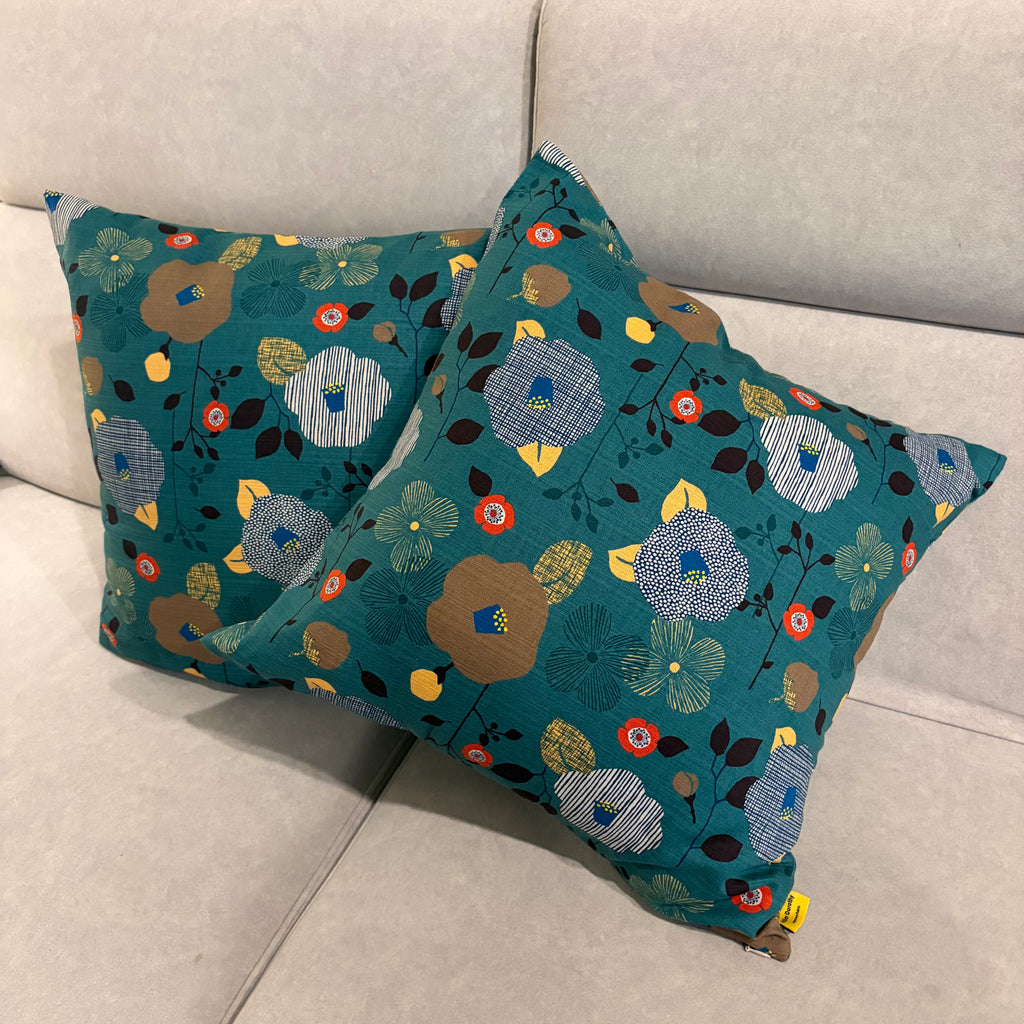 Handmade Kyoto Cotton Throw Pillow Cover : Moss forest (50x50cm / 20")