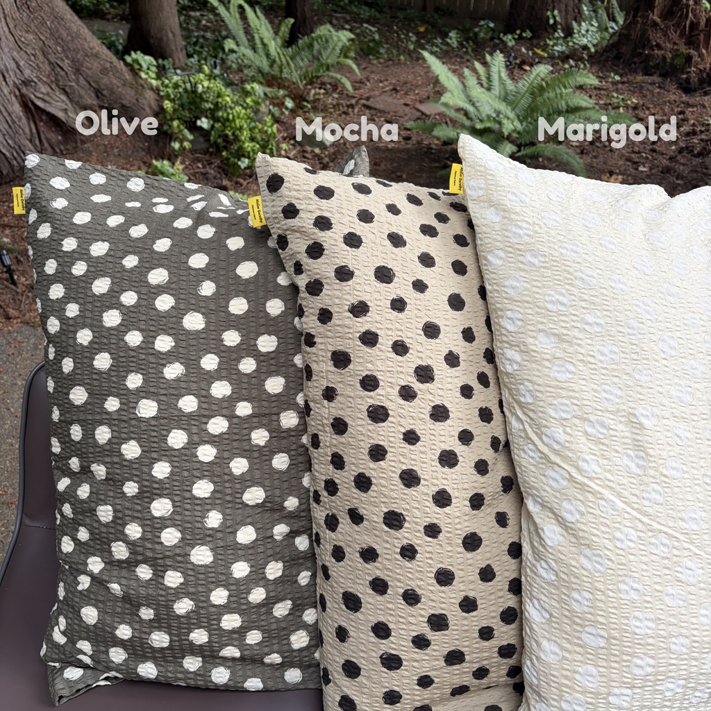 Handmade Japanese Seersucker Pillowcase : Olive