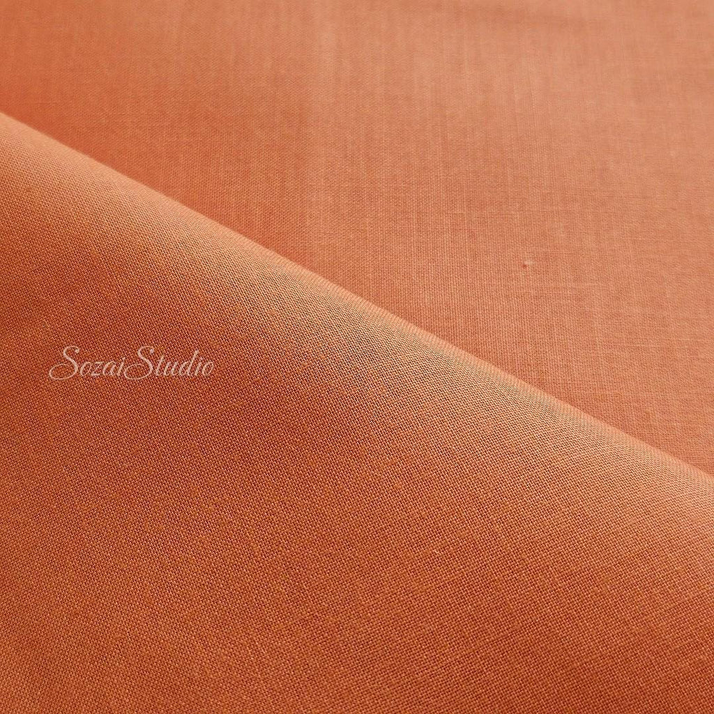 Japanese fabric - Mercerized Cotton, Vibrant Orange, 100% Cotton Solid - by the yard