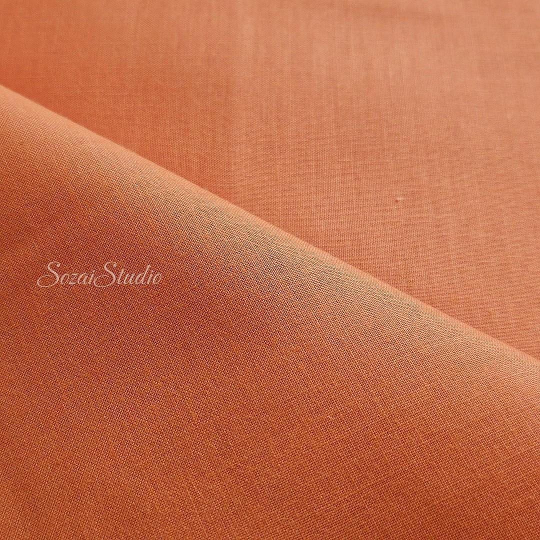 Japanese fabric - Mercerized Cotton, Vibrant Orange, 100% Cotton Solid - by the yard