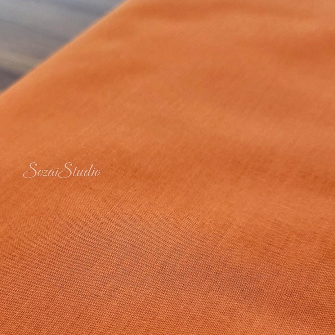 Japanese fabric - Mercerized Cotton, Vibrant Orange, 100% Cotton Solid - by the yard