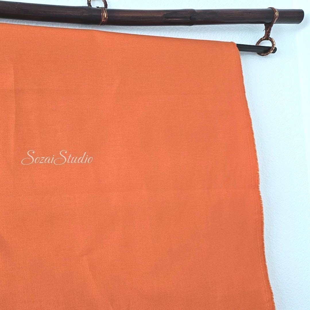 Japanese fabric - Mercerized Cotton, Vibrant Orange, 100% Cotton Solid - by the yard
