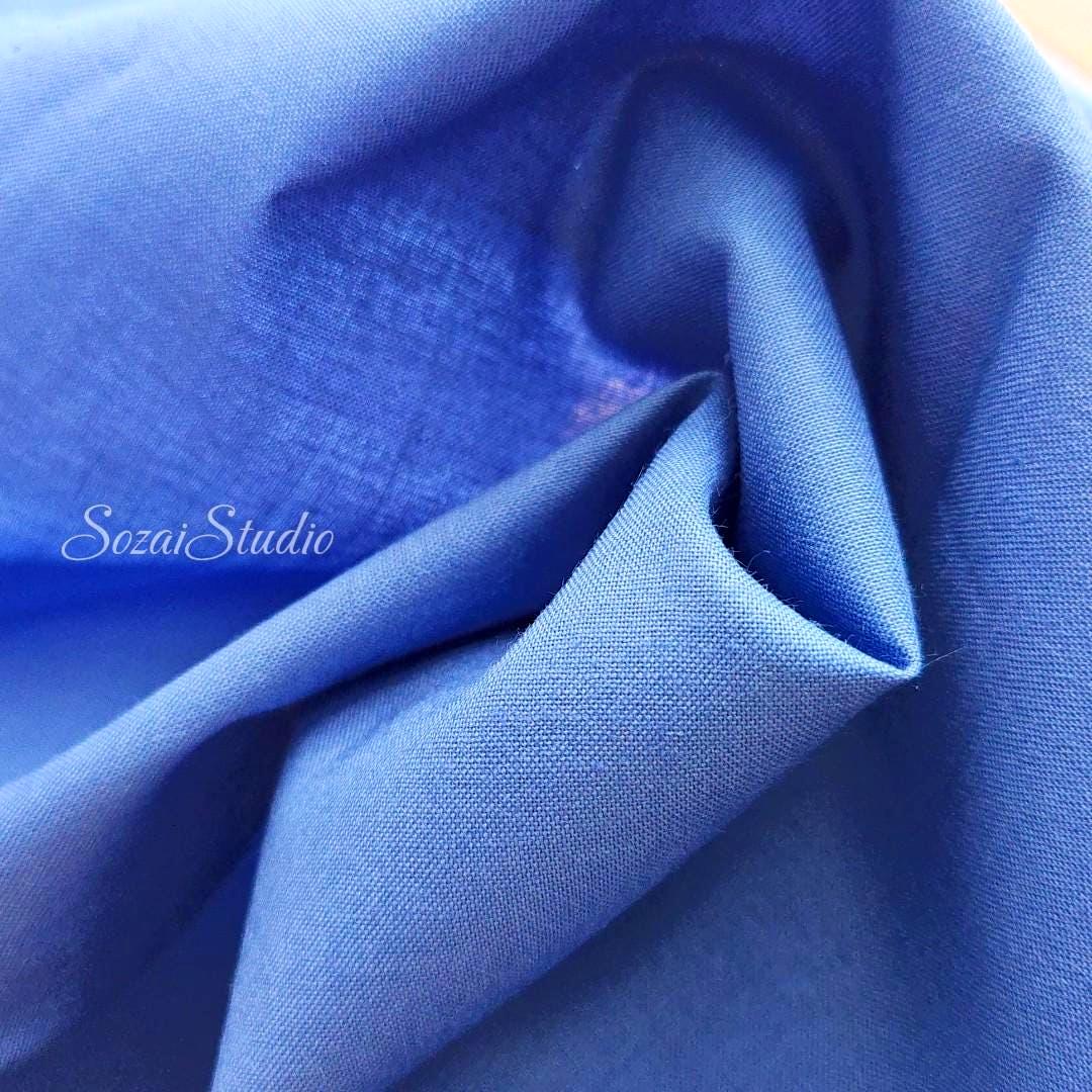 1 Yard Japanese fabric - Mercerized Cotton, Blue, 100% Cotton