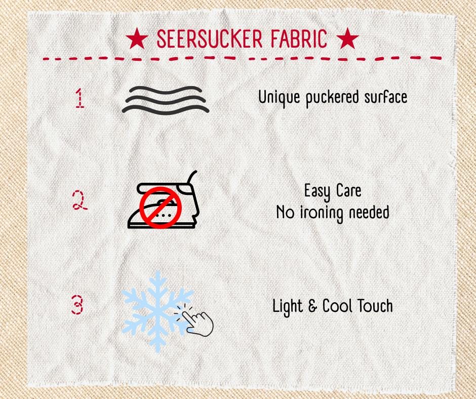 Japanese fabric - Polka Dots print, Light Blue - 100% Cotton Seersucker, by the yard