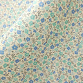 Japanese Cotton Fabric: Blue Floral Print - Flore Collection, by the yard