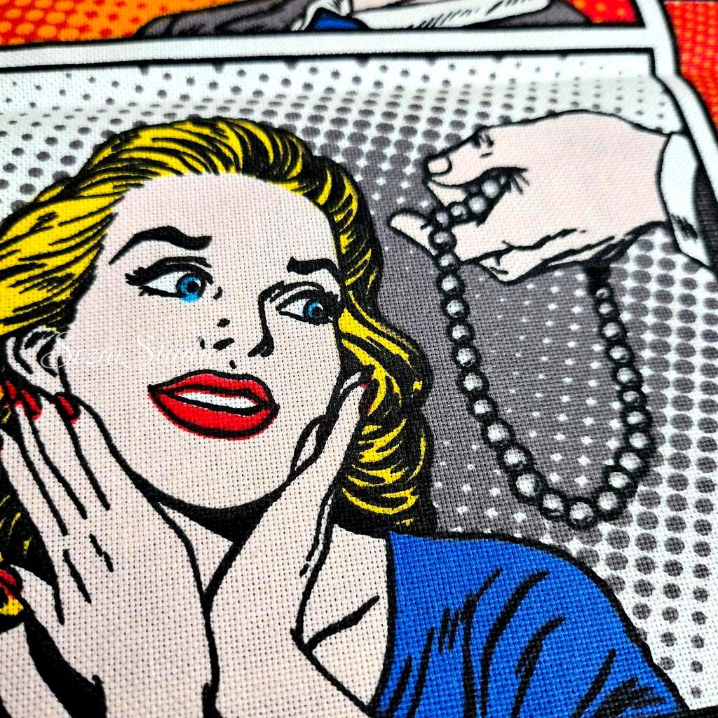 Retro American-style Comics - POP Multicolor Canvas, Digital Print - by the yard