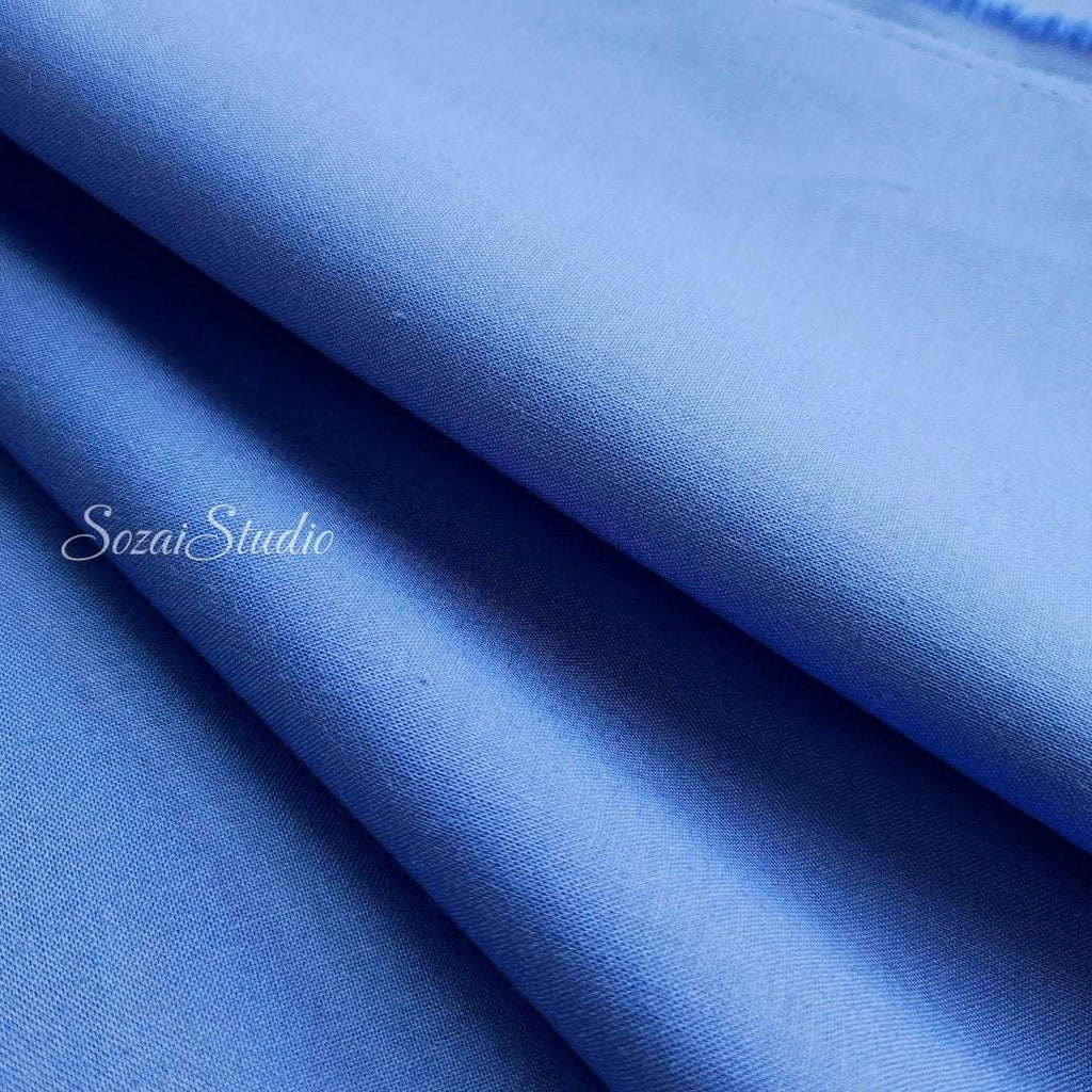 1 Yard Japanese fabric - Mercerized Cotton, Blue, 100% Cotton