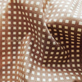 Japanese fabric - Two-tone Checkered, Brown - 100% Cotton Shirting (Printed), by the yard