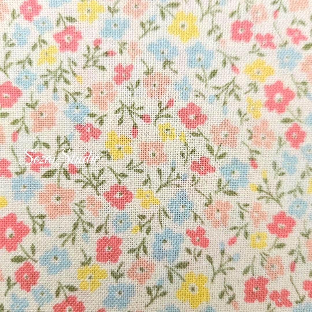 Japanese Cotton Fabric: Floral Print - Petit Flower Garden, by the yard