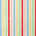 Japanese Cotton Fabric: Retro Five Color Stripe - Red Accent, by the yard