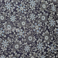 1 Yard Japanese Slub Cotton Fabric: Navy Chrysanthemum Print, Sewing & Crafting