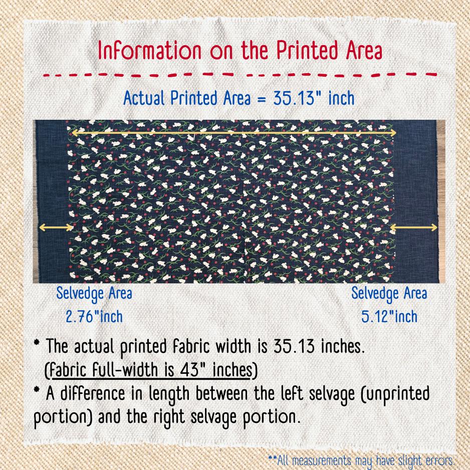 1 Yard Indigo Rabbit Slub Cotton Fabric: Hand-Dyed Japanese Wagara Print