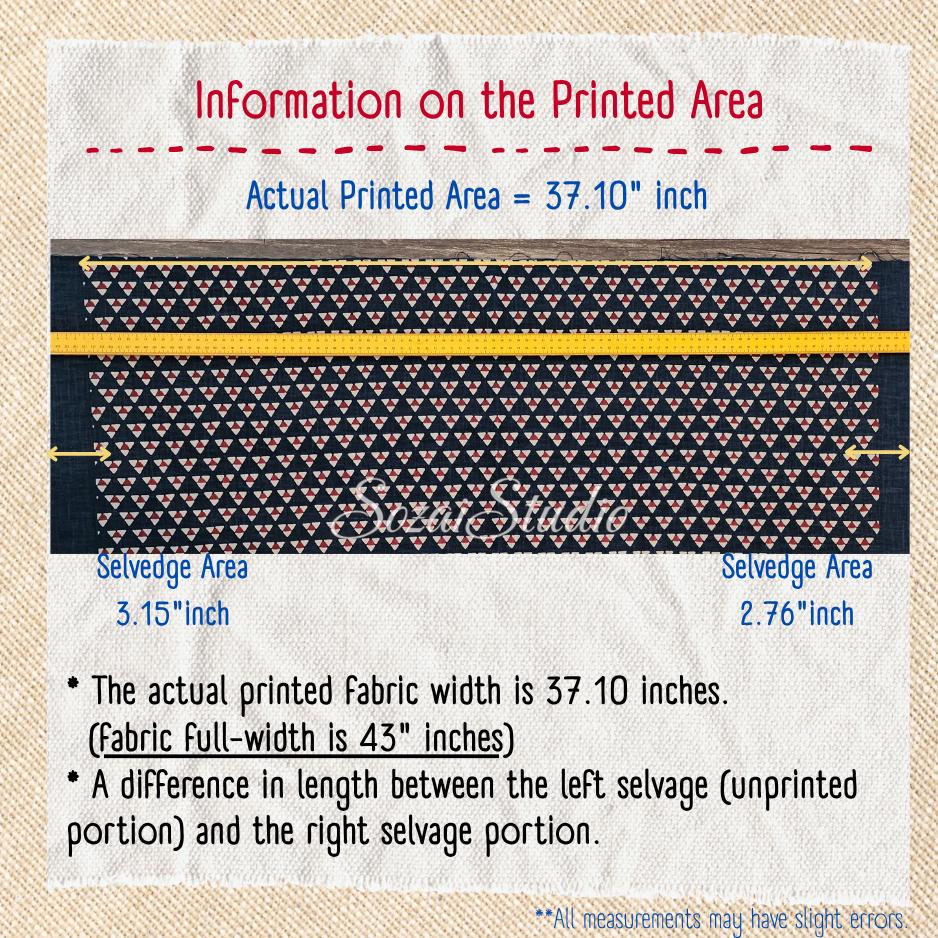 1 Yard Hand-Dyed Indigo Uroko Fabric: Japanese Cotton Slub, Traditional Scales Pattern