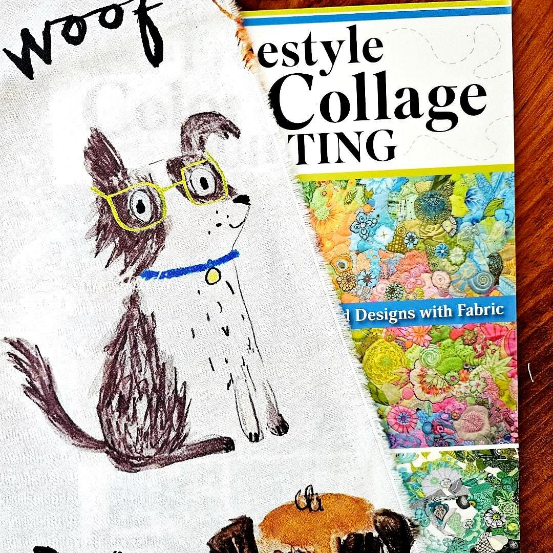 Japanese fabric - Adorable Paws Gathering, White - 100% Cotton Square (Digital Print), by the yard