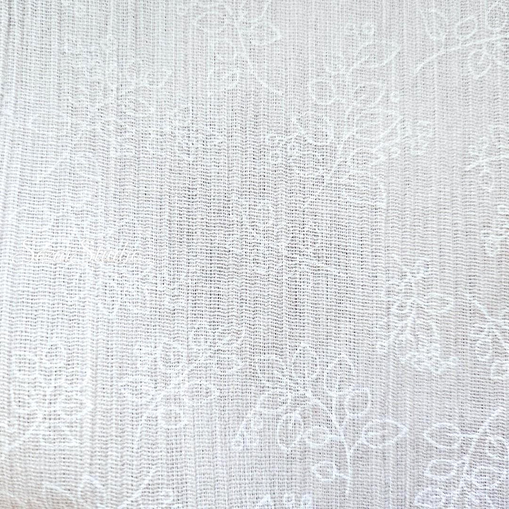 Light Pink Takashima Ripple Fabric: Japanese Cotton Chijimi Print, by the yard