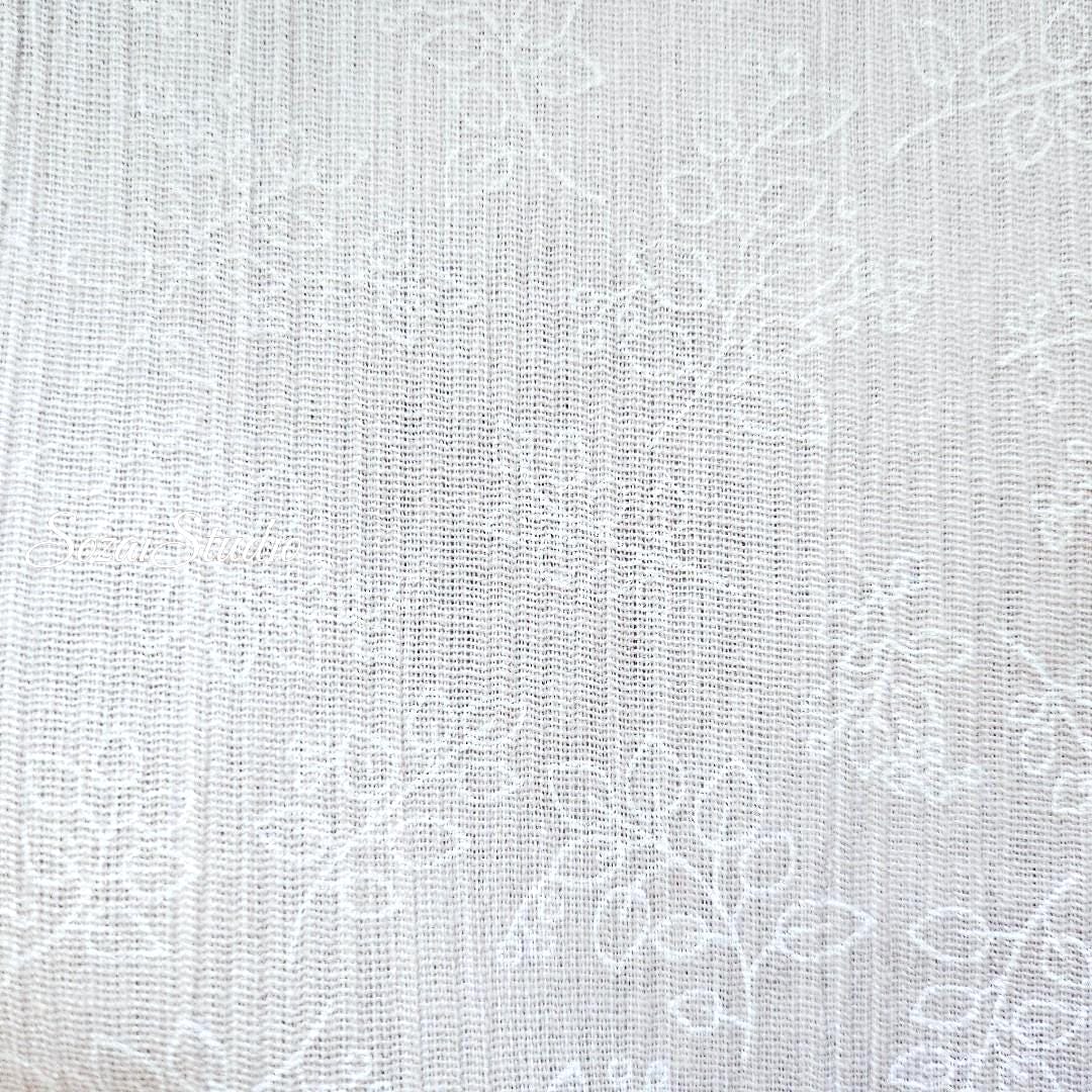 Light Pink Takashima Ripple Fabric: Japanese Cotton Chijimi Print, by the yard