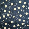 1 Yard Lucky YUKIWA Pattern,  100% Cotton Japanese Fabric: Indigo color