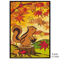 Squirrel Collage Kit: Panami Japanese Autumn Craft (5.1 x 7.2 inch)
