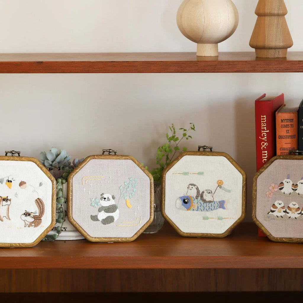 Polar Bear Snowman Embroidery Kit: Chicchi x DMC Linen Needlecraft