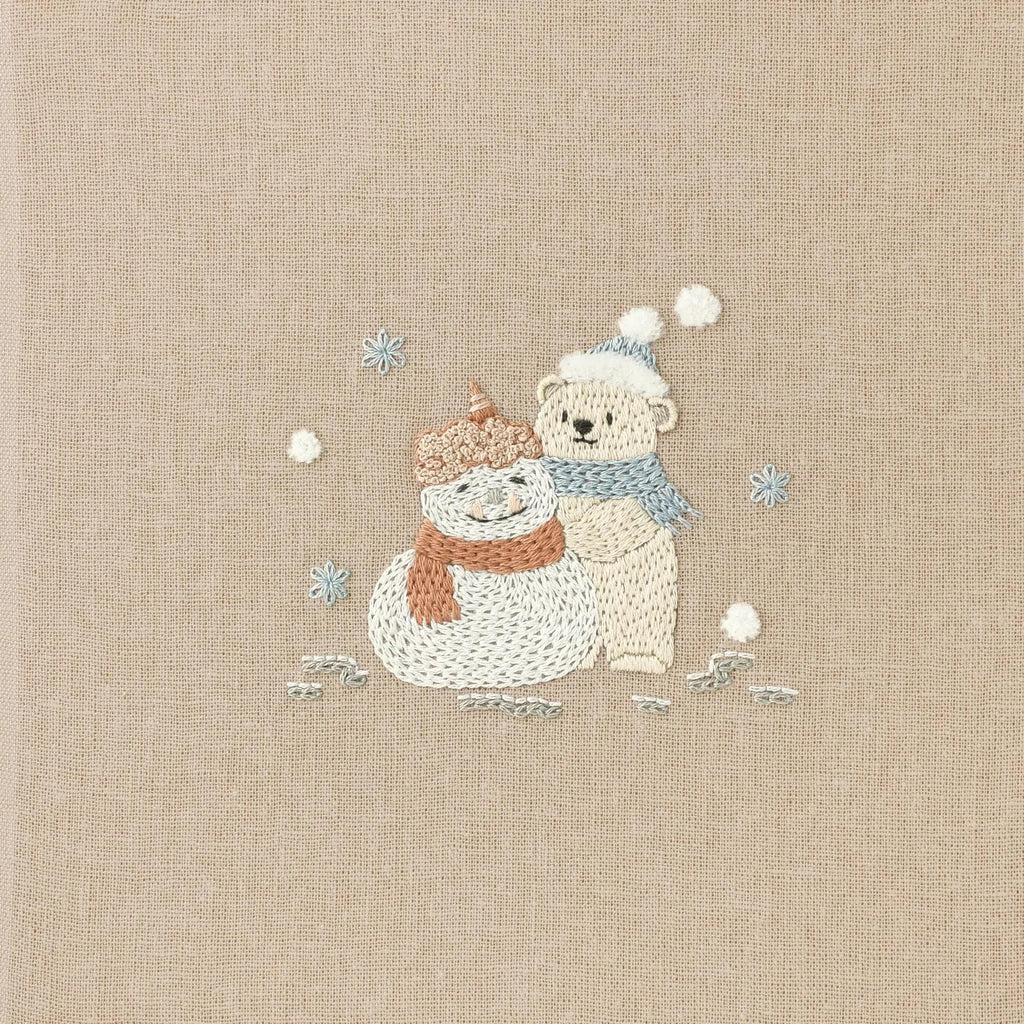 Polar Bear Snowman Embroidery Kit: Chicchi x DMC Linen Needlecraft