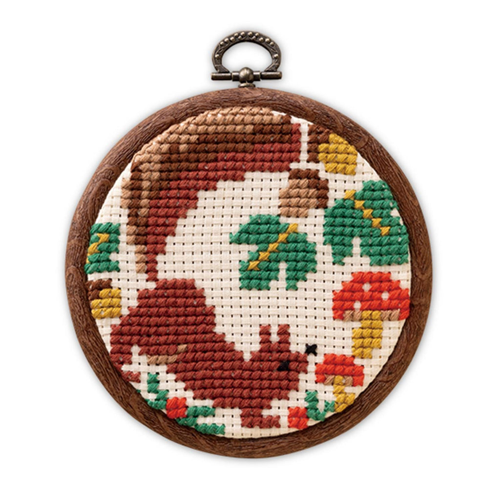 Olympus Cross Stitch Kit : Sunny Forest. Squirrel preparing for winter. Japanese Craft