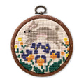 Olympus Embroidery Kit : Easy Cross-Stitch - Forest Rabbit Jumping in a Flower Field, Japanese Craft