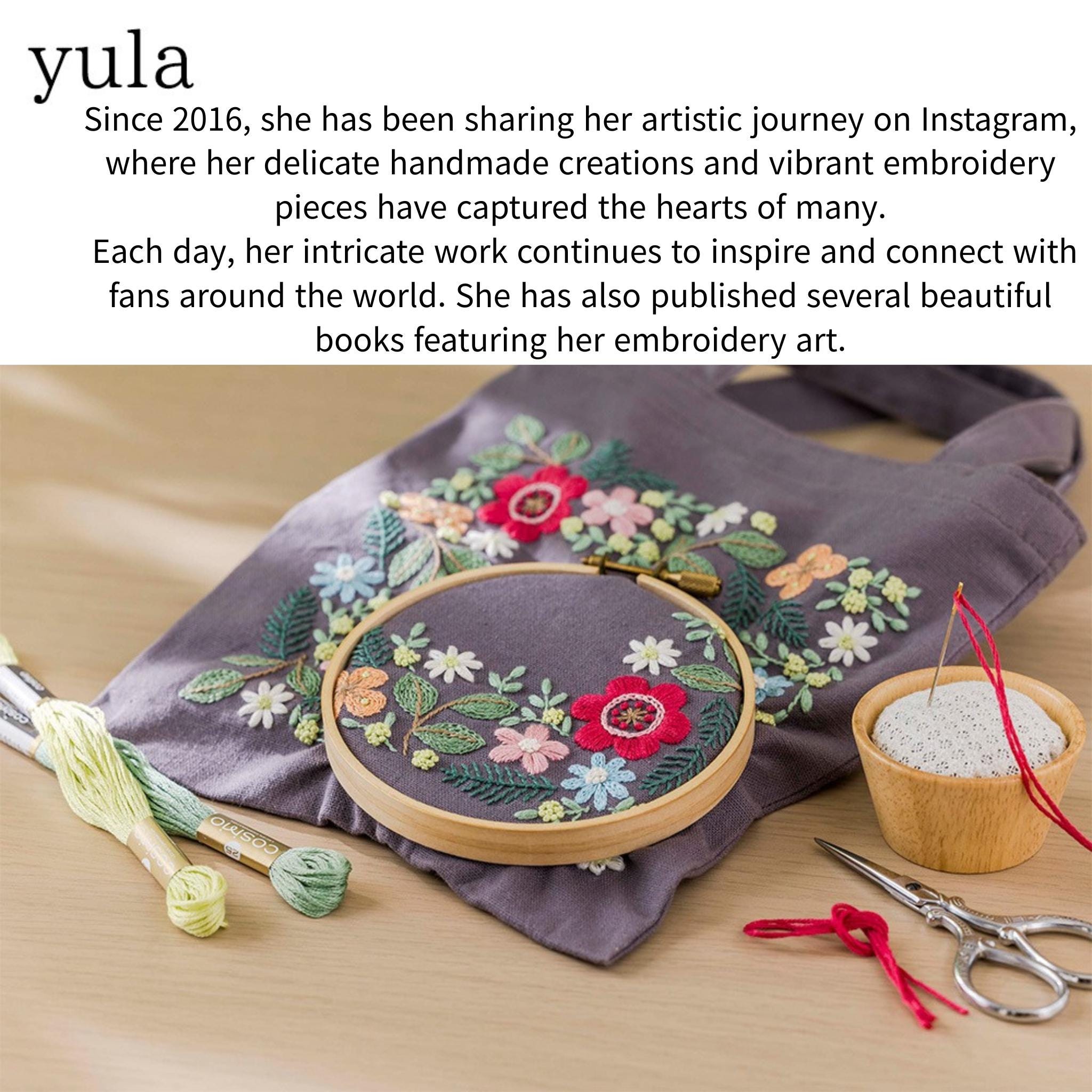 Embroidery Kit: Night Forest Floral Tote Bag - Le Cien Cosmo