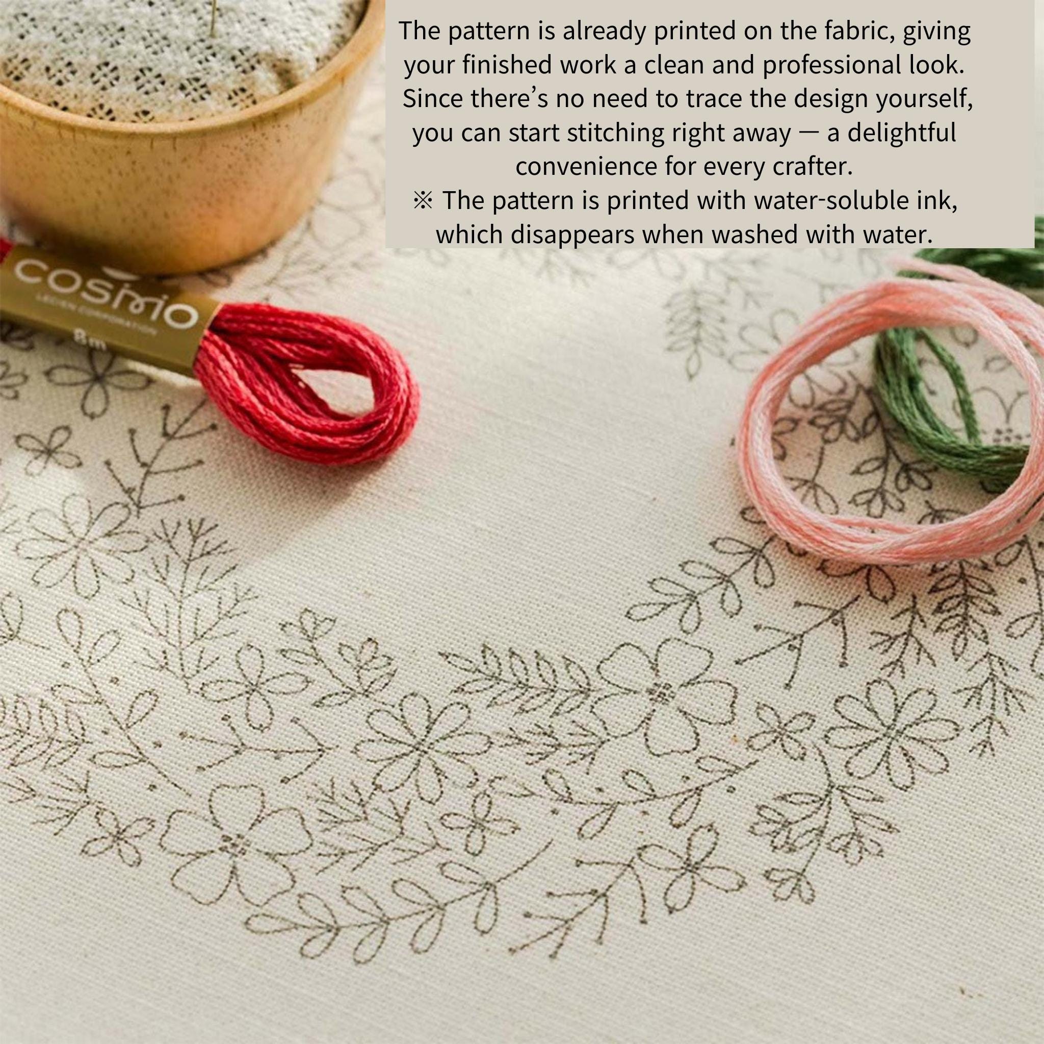 Embroidery Kit: Night Forest Floral Tote Bag - Le Cien Cosmo