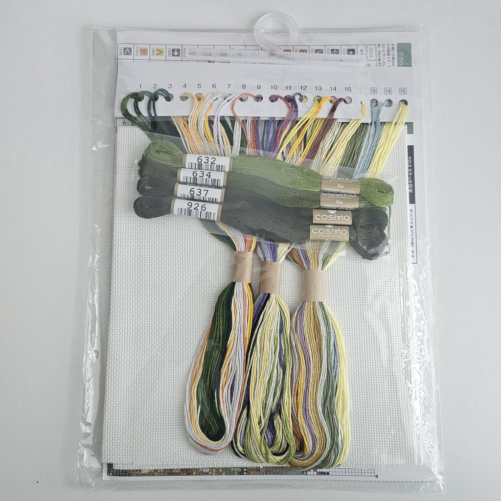 LECIEN Embroidery Kit - COSMO Fujiko Collection: Graham Thomas and Buttercup, Japan Craft