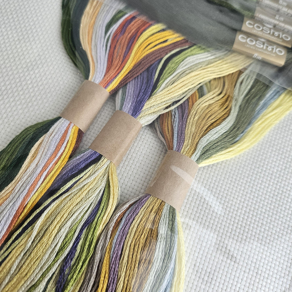 LECIEN Embroidery Kit - COSMO Fujiko Collection: Graham Thomas and Buttercup, Japan Craft