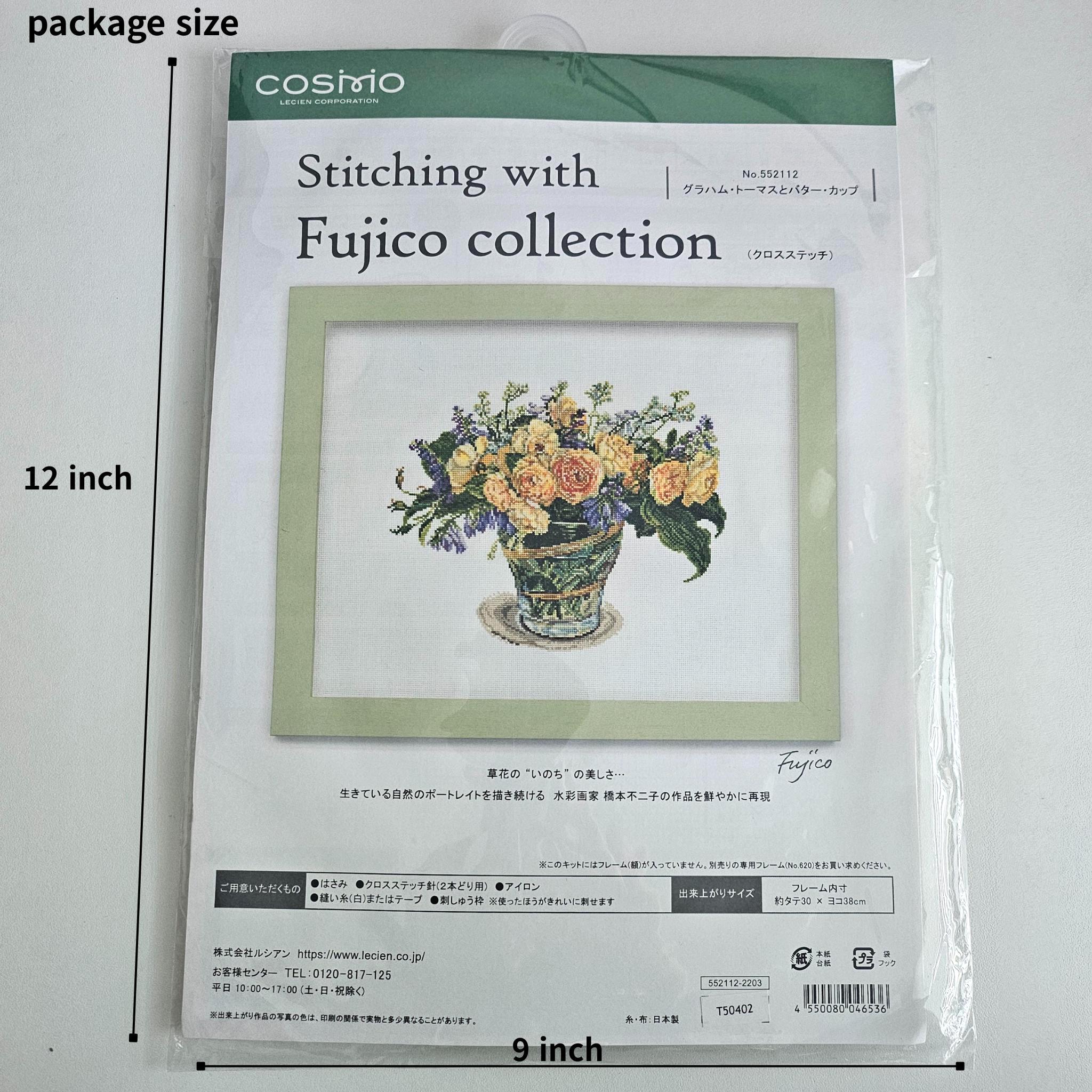 LECIEN Embroidery Kit - COSMO Fujiko Collection: Graham Thomas and Buttercup, Japan Craft