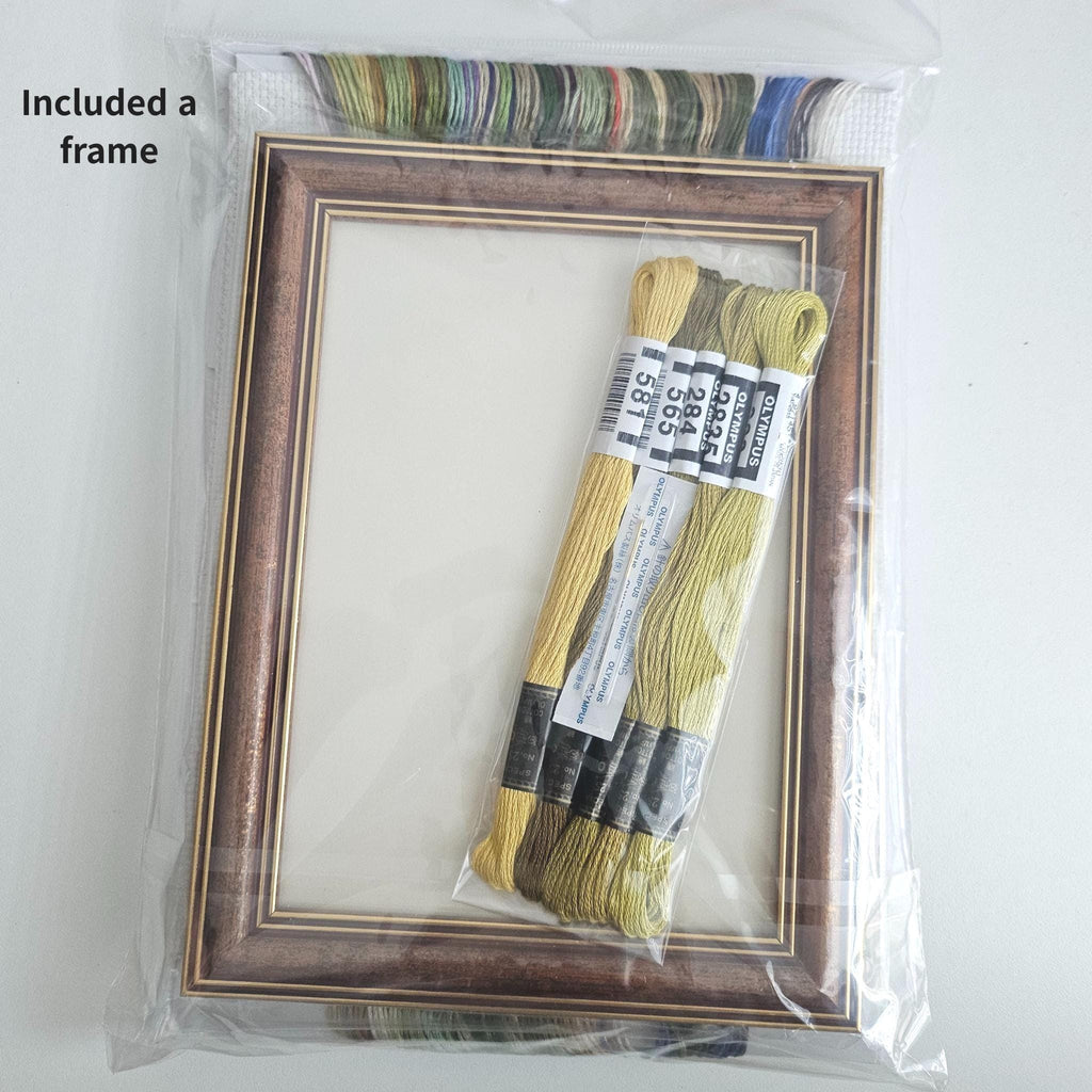 Olympus Cross-Stitch DIY Embroidery Kit : ART GALLERY Mini Frame Collection, The Kiss