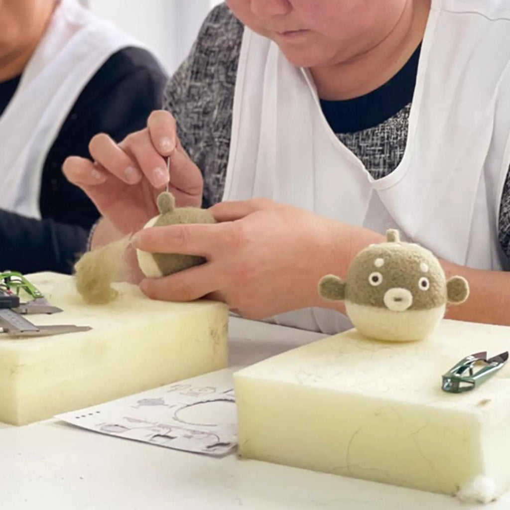 Hedgehog 100% Wool Felt Pin Cushion_Brown