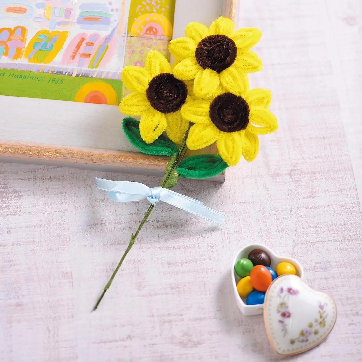 Japanese Flower Making Kit : Chenille stem Sunflower