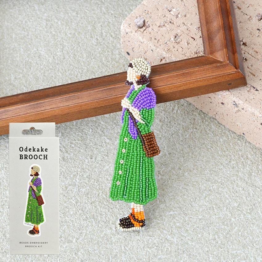 Japan Craft - DIY Embroidery Beads Kit (Brooch) : Museum