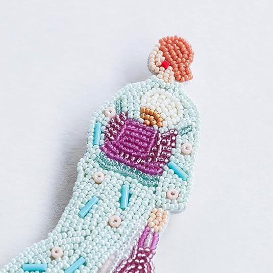 Japan Craft - DIY Embroidery Beads Kit (Brooch) : Japanese Festival (Omatsuri、お祭り)