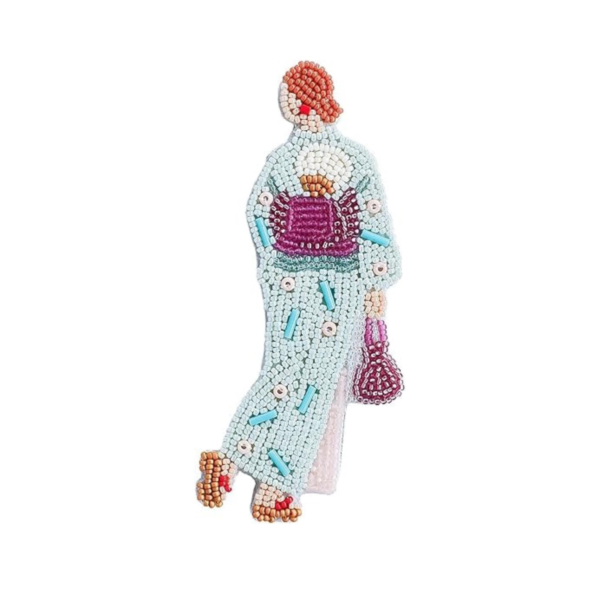Japan Craft - DIY Embroidery Beads Kit (Brooch) : Japanese Festival (Omatsuri、お祭り)