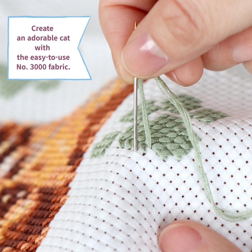 American Shorthair Cat Embroidery Kit: Japanese Cross Stitch