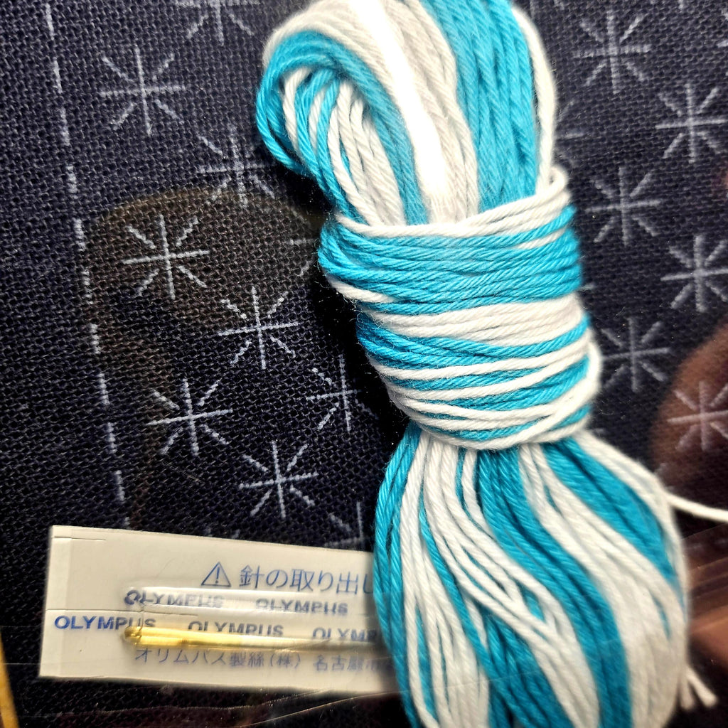 Olympus SK-479 Sashiko Coaster Kit : Straight Stitch Beginner Set (Makes 2 Coasters)