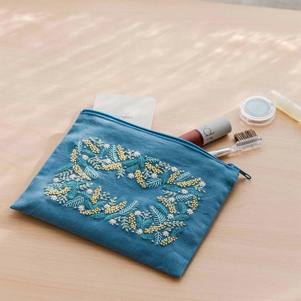 Japanese DIY Embroidery KIT - Cosmo, Vibrant & Chic Mimosa Garden