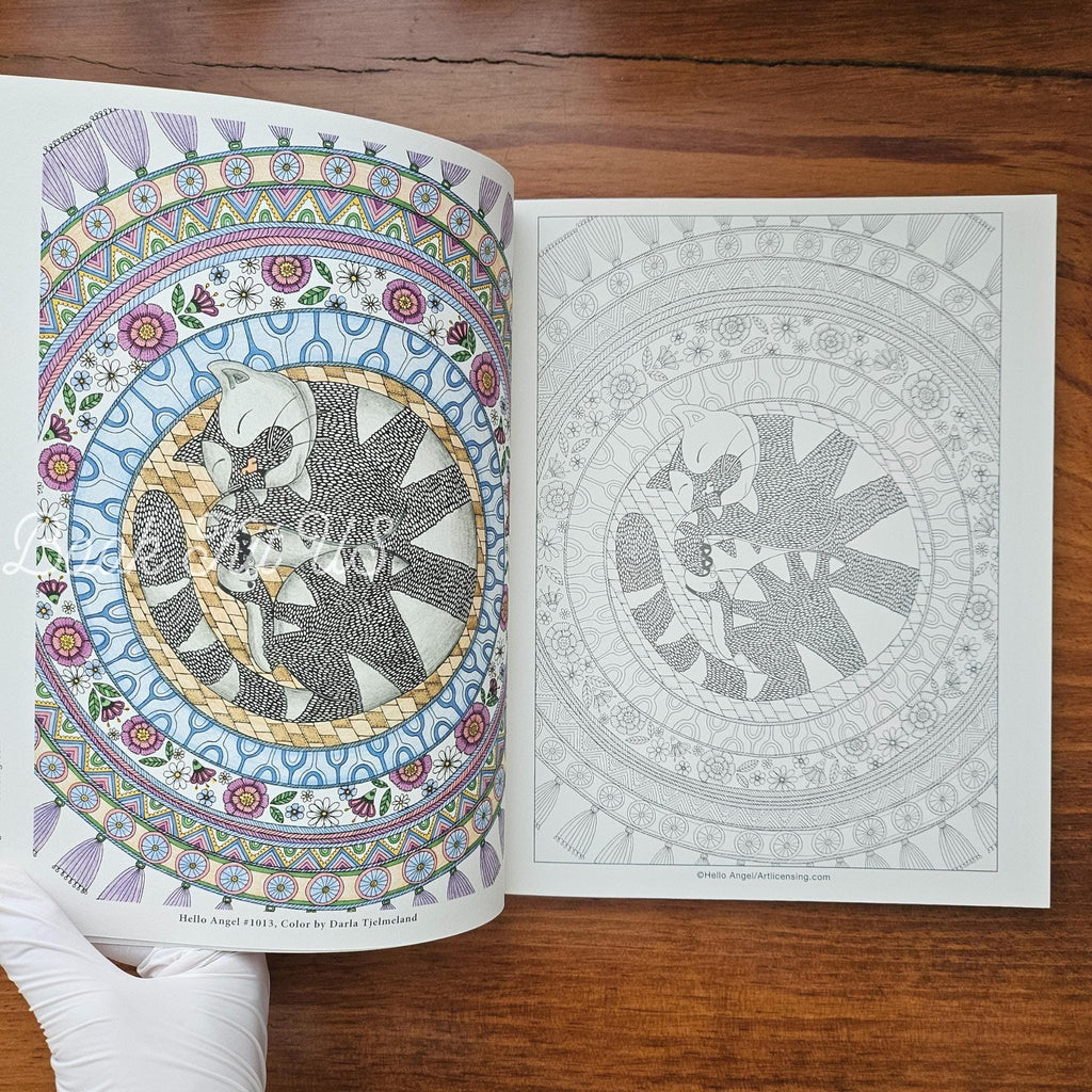 Hello Angel Mindfulness Coloring Collection, Mandala Pattern Coloring book