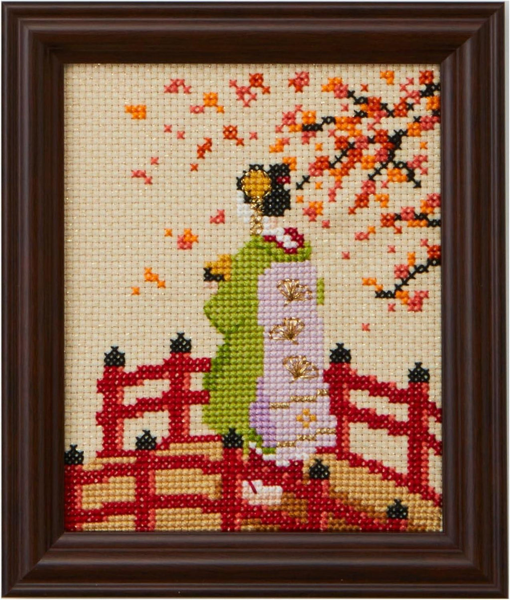 Cosmo DIY Embroidery Kit : Shimmering Japanese Seasons, Kyoto in Autumn