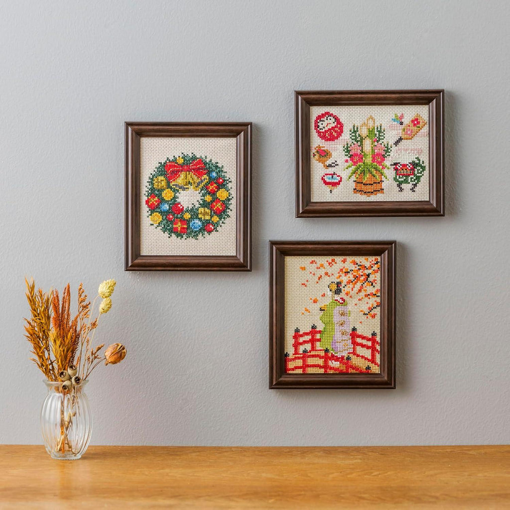 Embroidery Kit : Made in Japan, Sparkling Japanese Seasons- Beginning of Winter, Le cien Cosmo