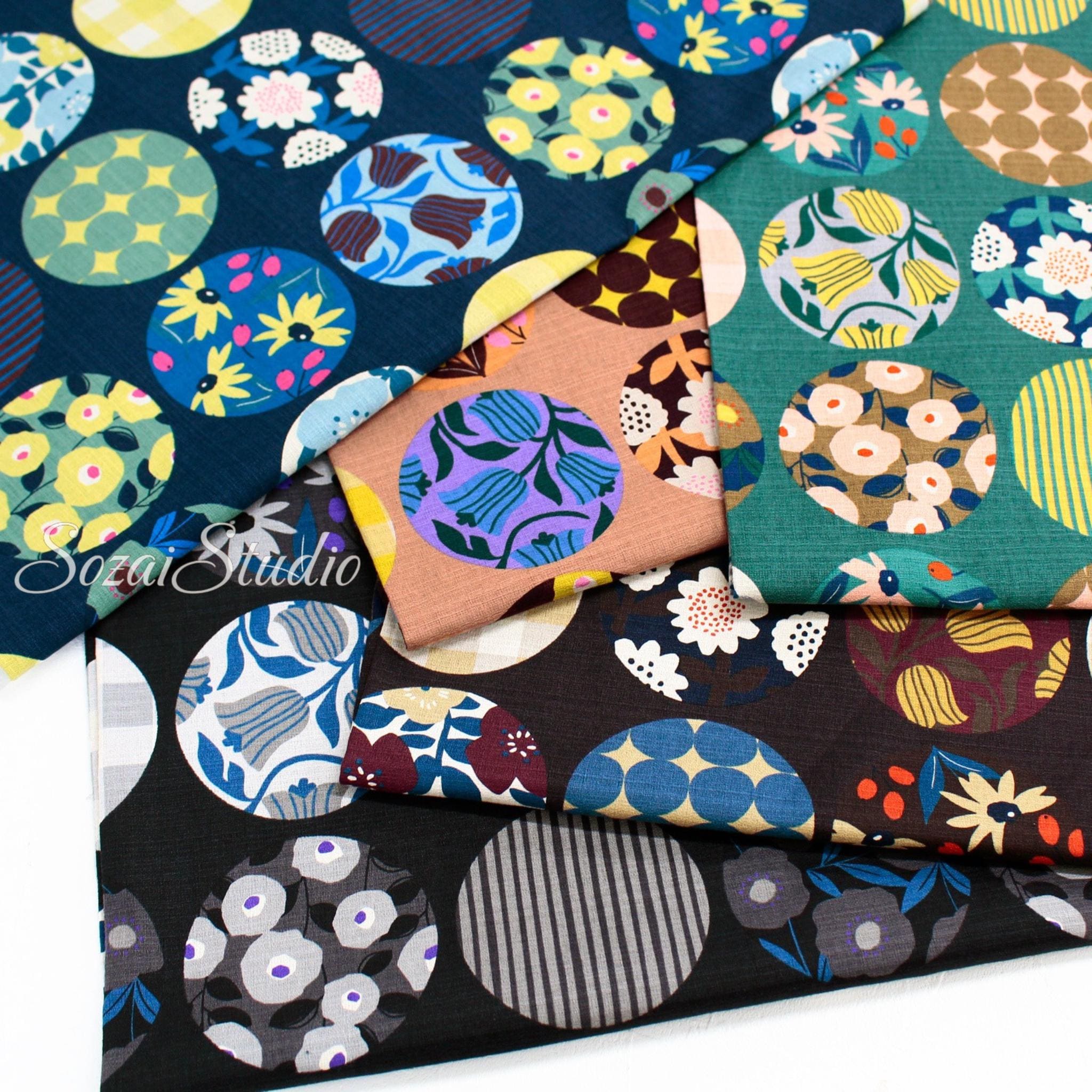 Japan imported, 1 Yard Baniran Cotton Dobby Miori colloction, Blue