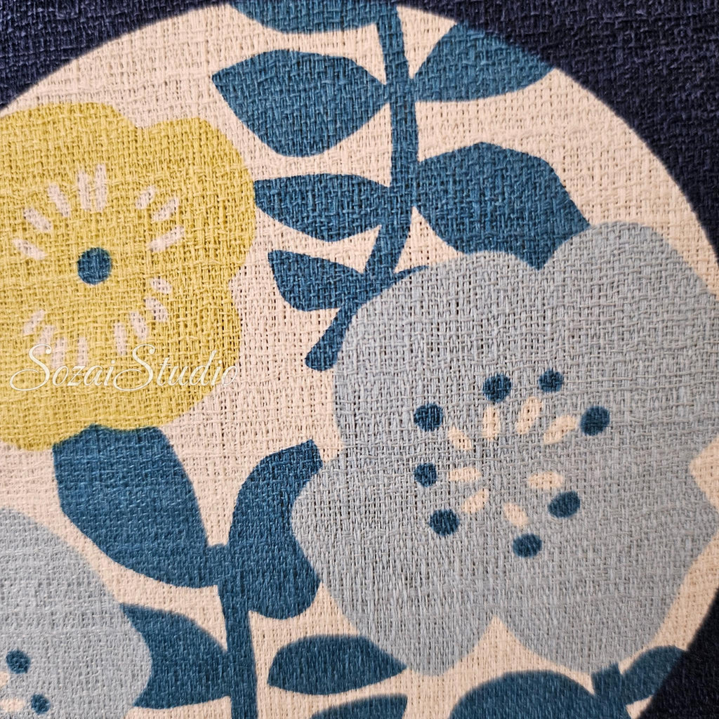 Japan imported, 1 Yard Baniran Cotton Dobby Miori colloction, Blue