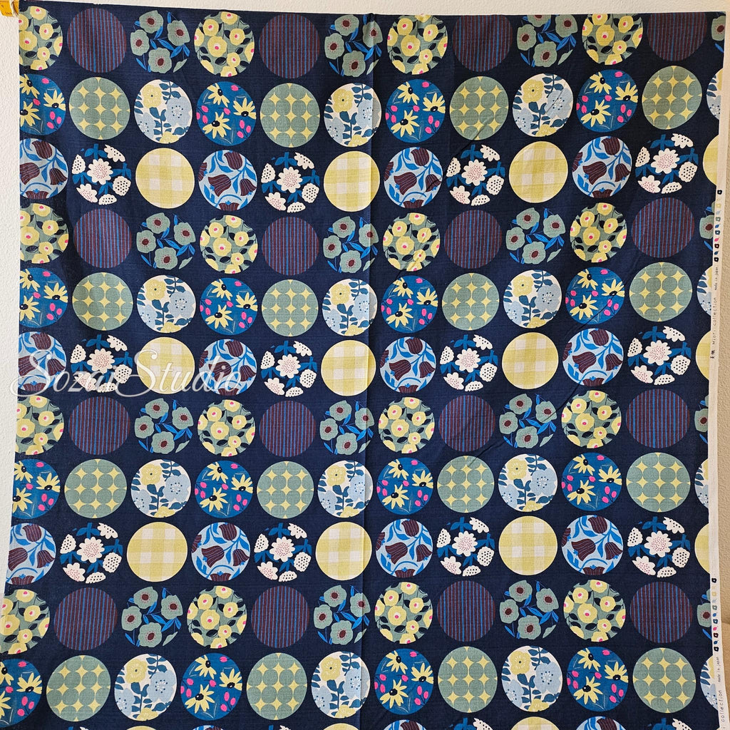 Japan imported, 1 Yard Baniran Cotton Dobby Miori colloction, Blue