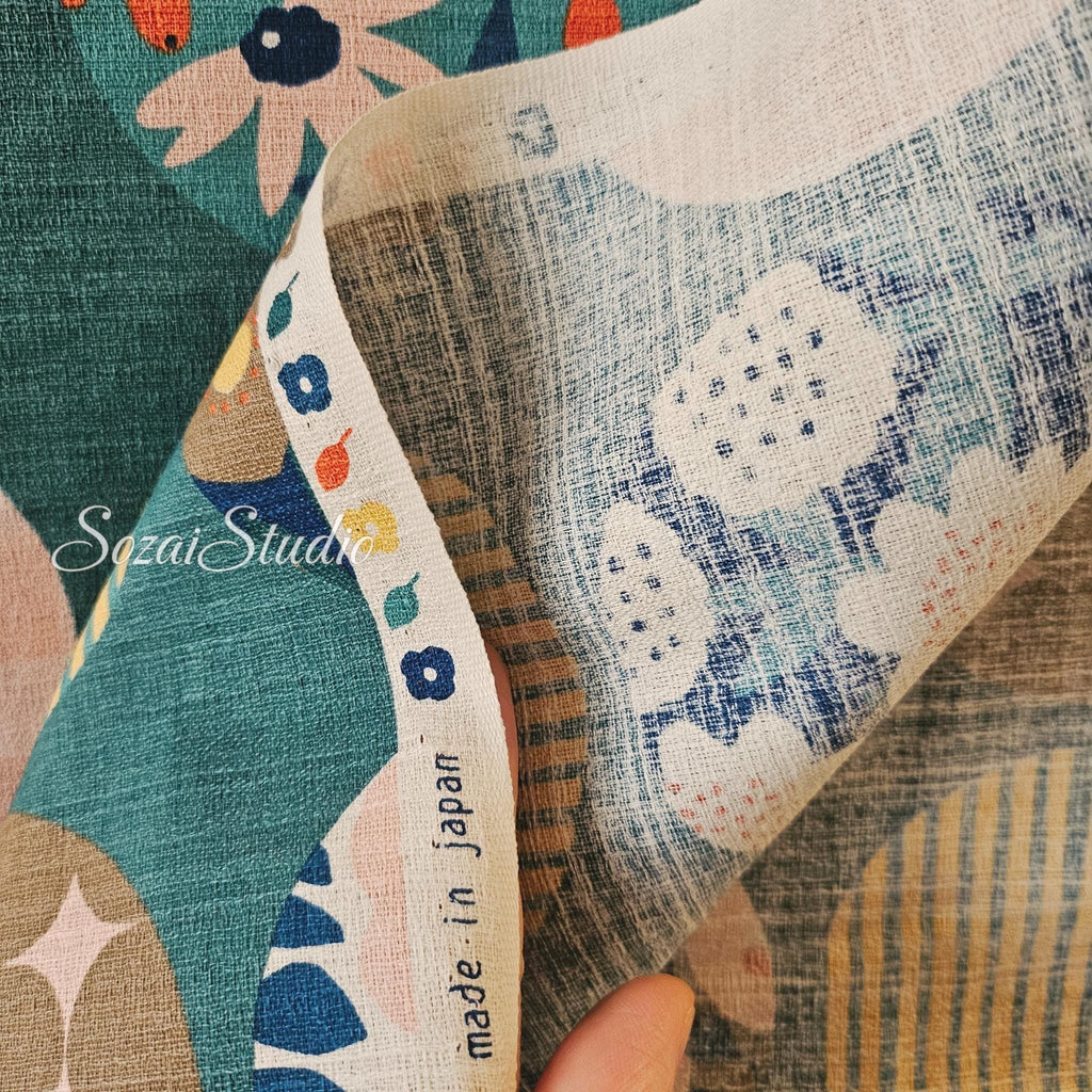 1 Yard Baniran Cotton Dobby Miori colloction, Japan imported, Green