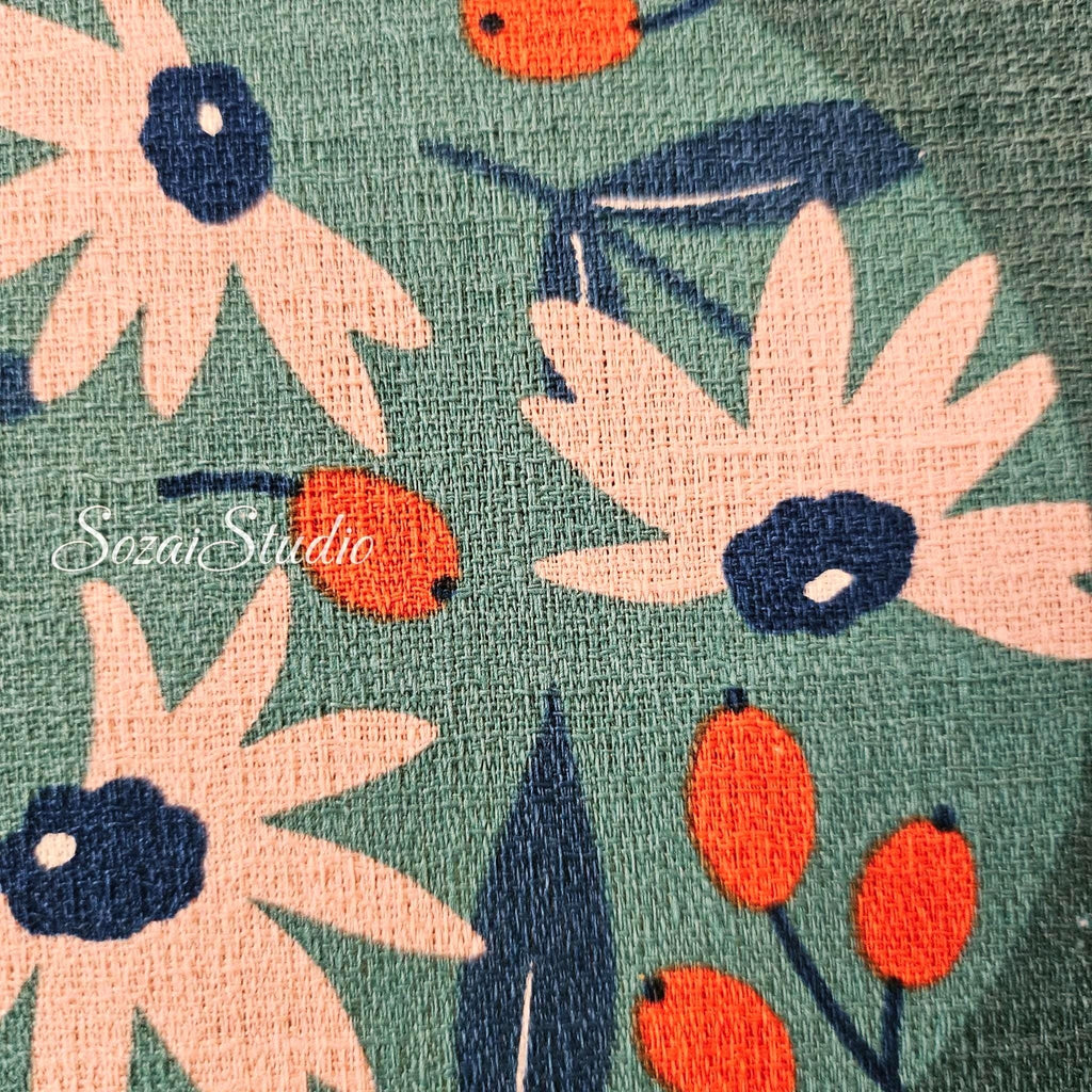 1 Yard Baniran Cotton Dobby Miori colloction, Japan imported, Green